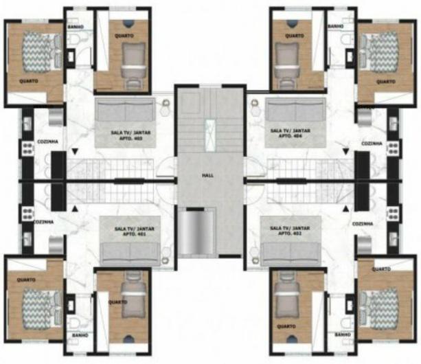 Apartamento, Santa Mônica, 2 Quartos, 2 Vagas