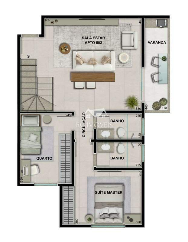 Apartamento, Jardim Industrial, 2 Quartos, 2 Vagas, 1 Suíte