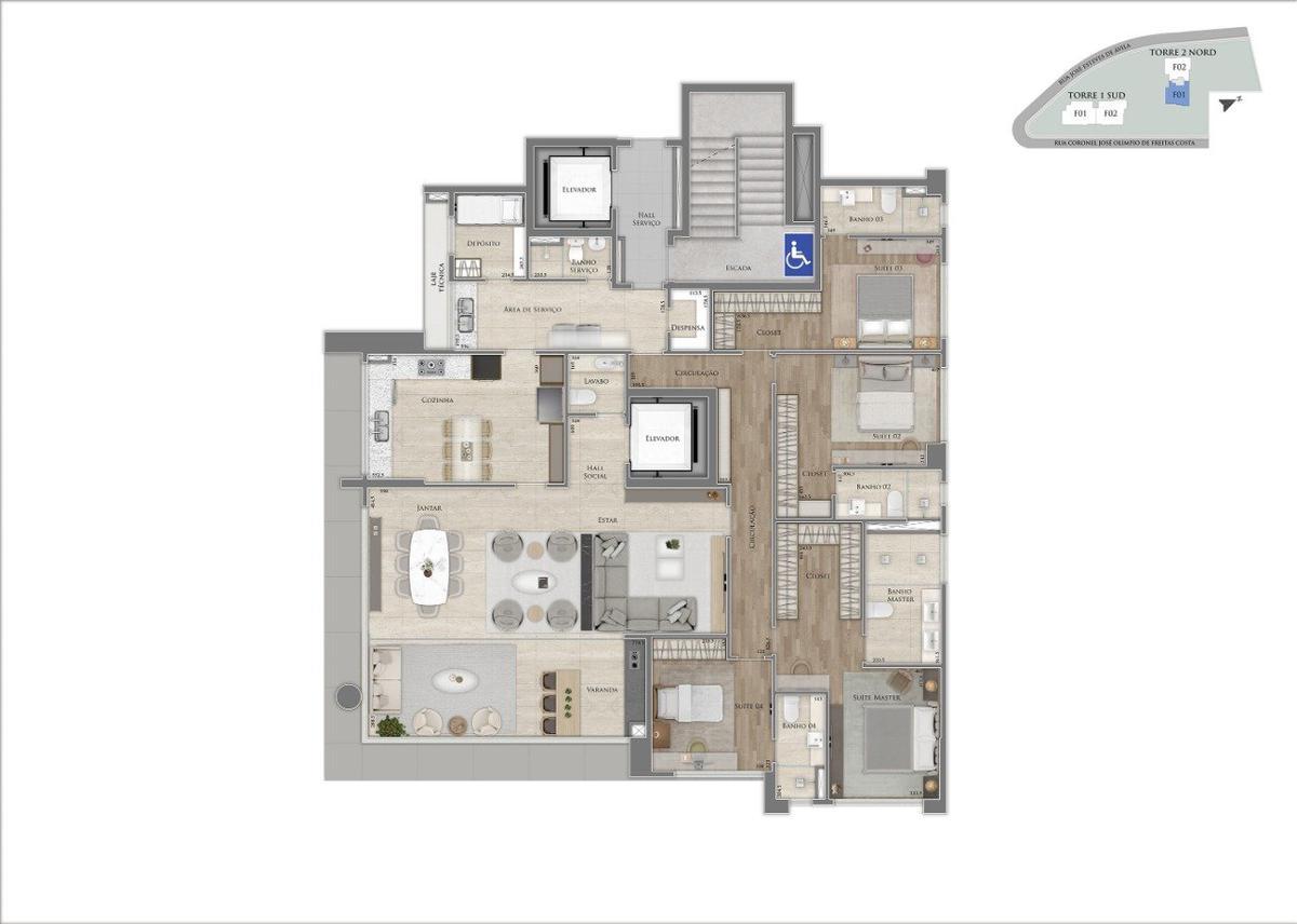 Apartamento, Jardim das Mangabeiras, 4 Quartos, 5 Vagas, 4 Suítes