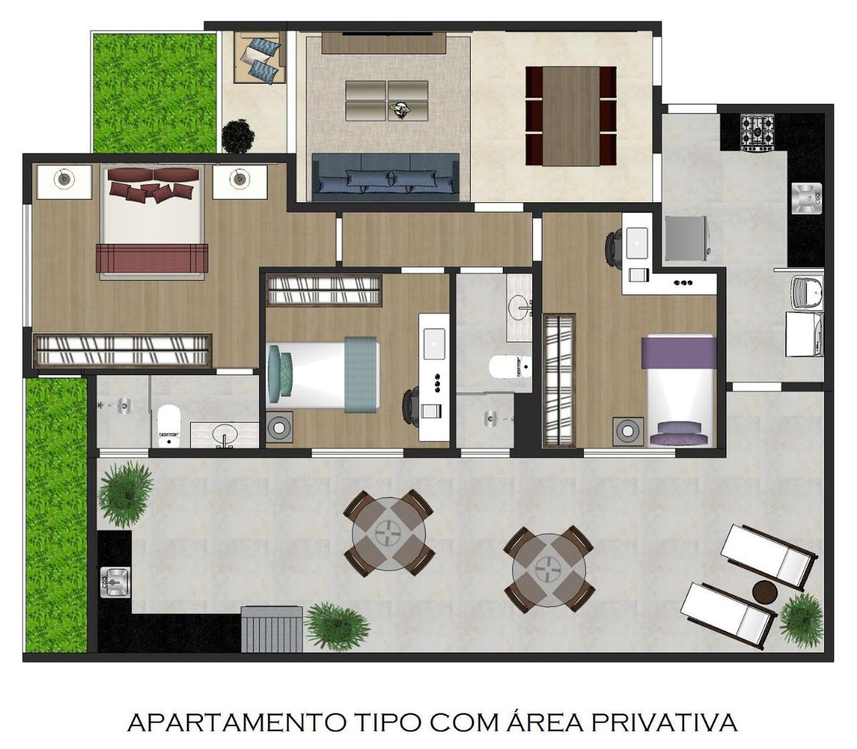 Apartamento, Europa, 3 Quartos, 2 Vagas, 1 Suíte