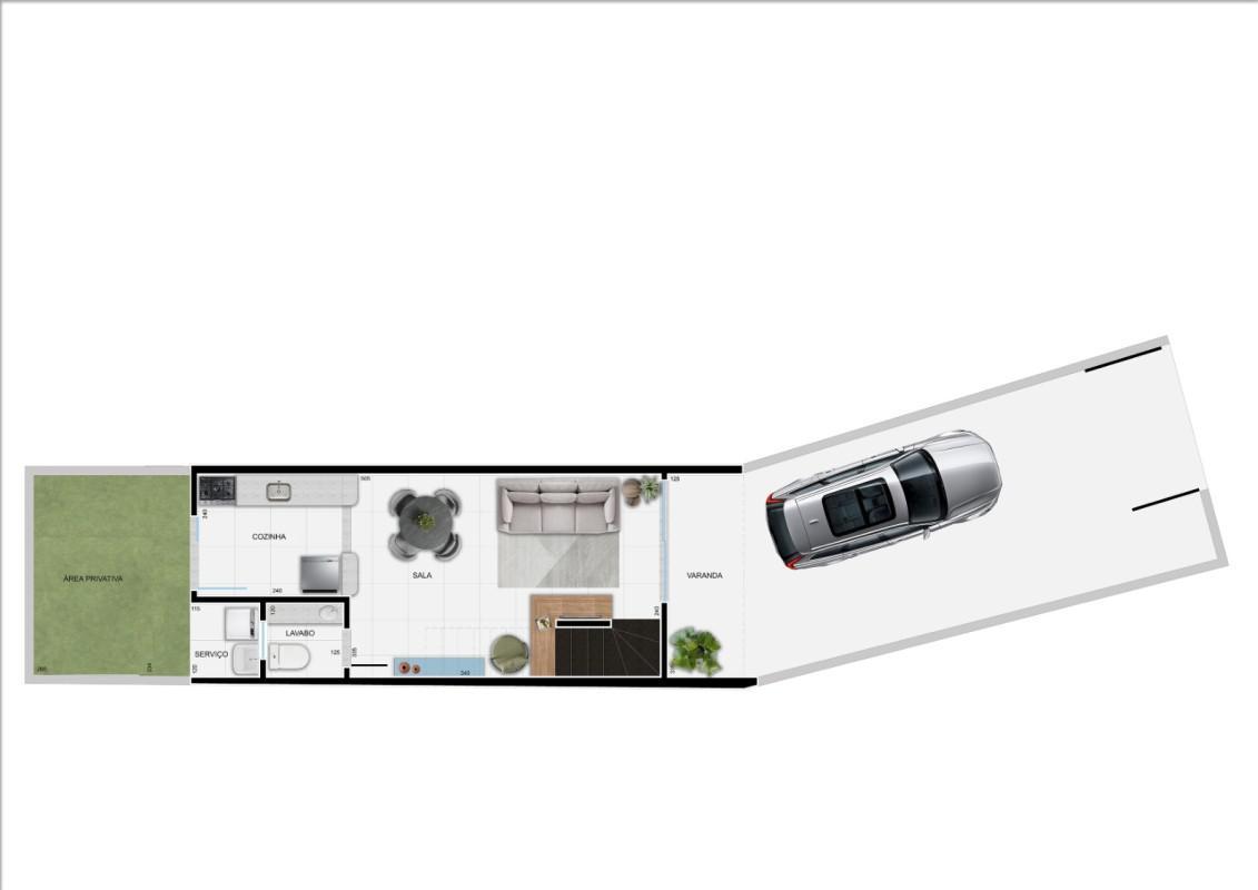 Casa, Santa Helena, 2 Quartos, 1 Vaga, 1 Suíte