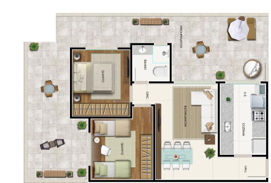 Apartamento, Lagoinha, 2 Quartos, 2 Vagas, 0 Suíte