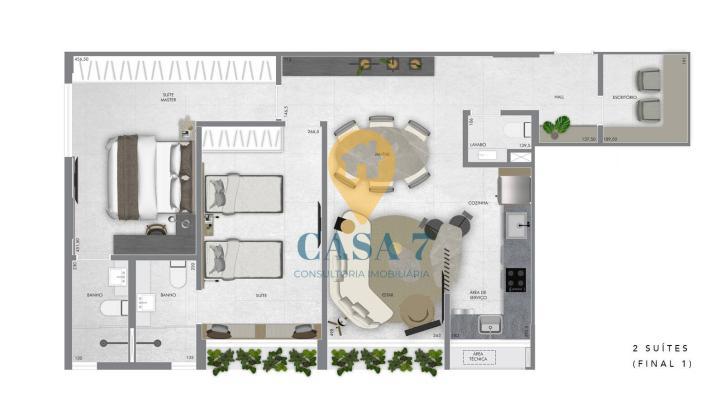 Apartamento, Carmo, 2 Quartos, 0 Vaga, 2 Suítes