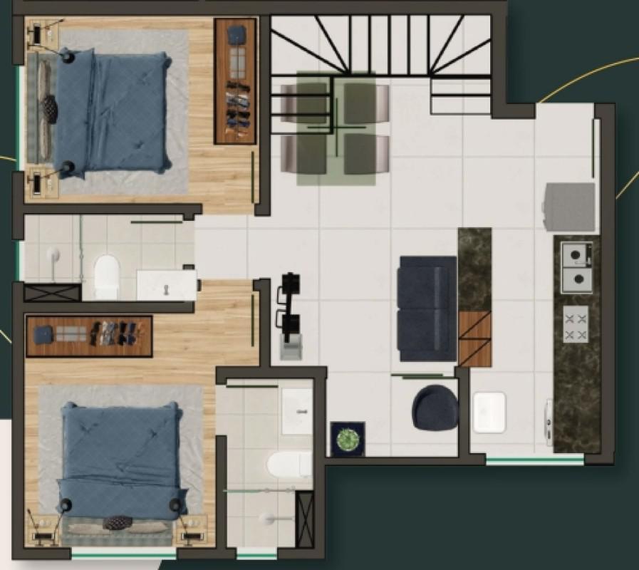 Cobertura, Serra, 2 Quartos, 2 Vagas, 2 Suítes