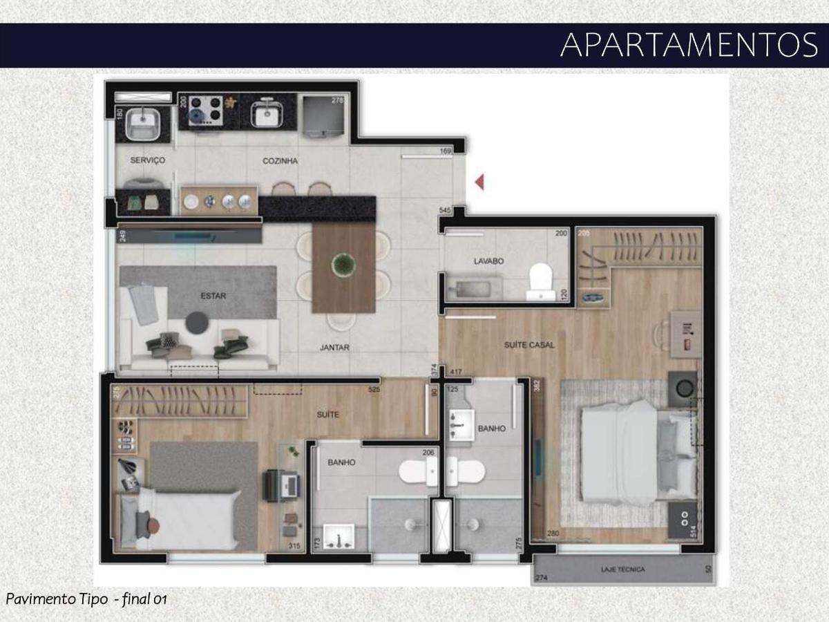 Apartamento, Lourdes, 2 Quartos, 2 Vagas, 2 Suítes