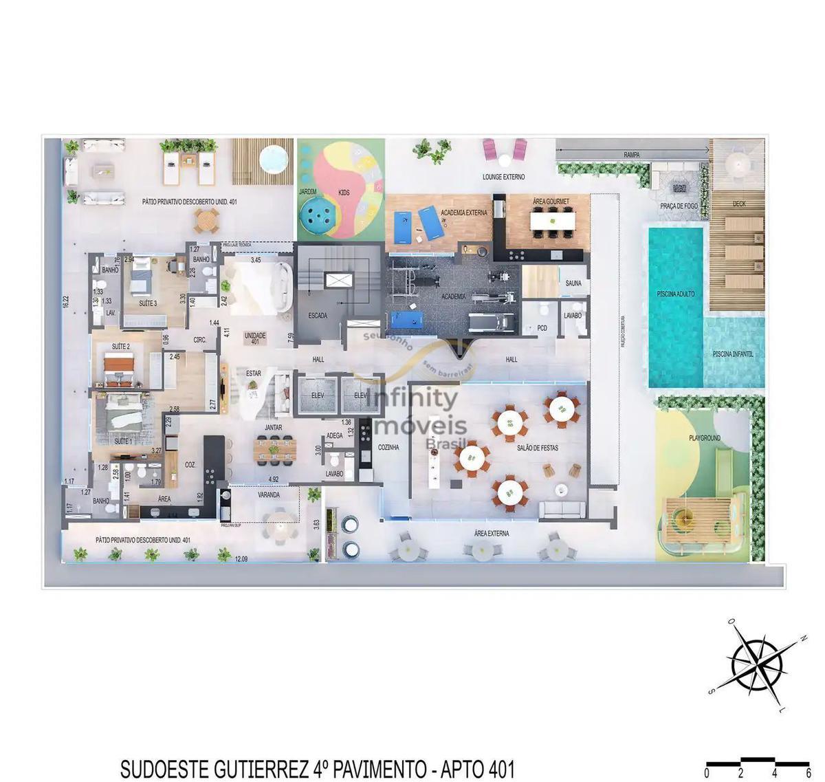Apartamento, Gutierrez, 3 Quartos