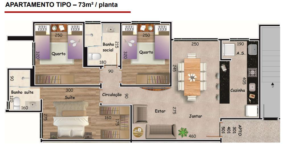 Apartamento, Coração Eucarístico, 3 Quartos, 2 Vagas, 1 Suíte