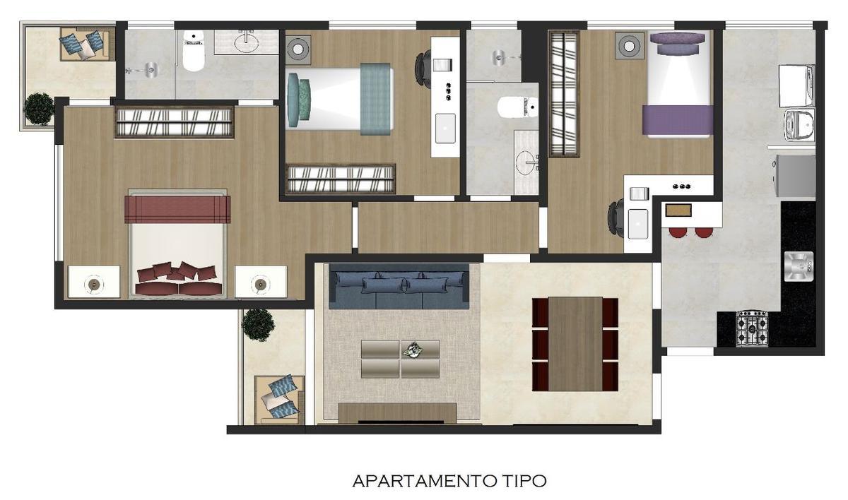 Apartamento, Europa, 3 Quartos, 2 Vagas, 1 Suíte