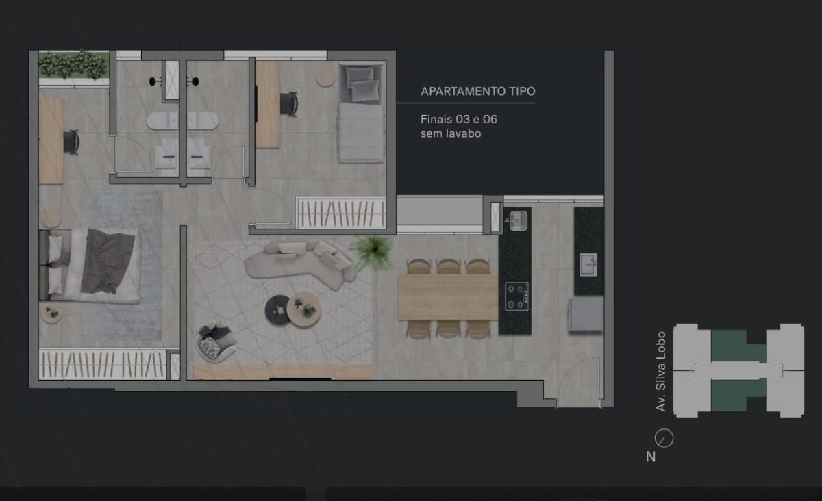 Apartamento, Nova Granada, 2 Quartos, 2 Vagas, 2 Suítes