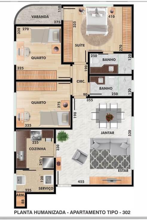 Apartamento, Cidade Nova, 3 Quartos, 3 Vagas, 1 Suíte
