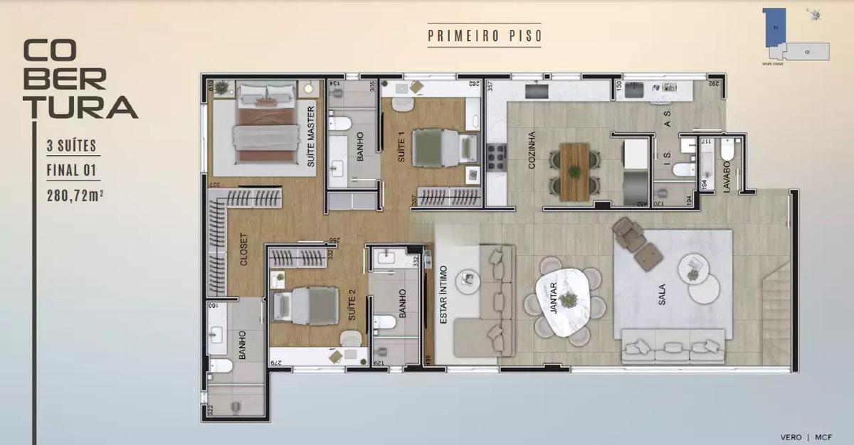 Cobertura, Santo Antônio, 3 Quartos, 3 Vagas, 3 Suítes