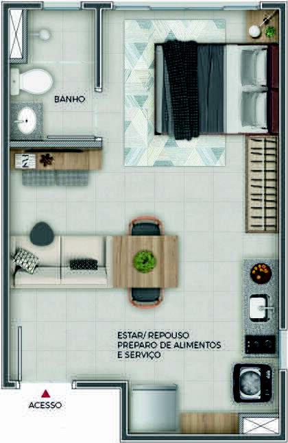 Apartamento, São Cristóvão, 1 Quarto, 0 Vaga, 1 Suíte