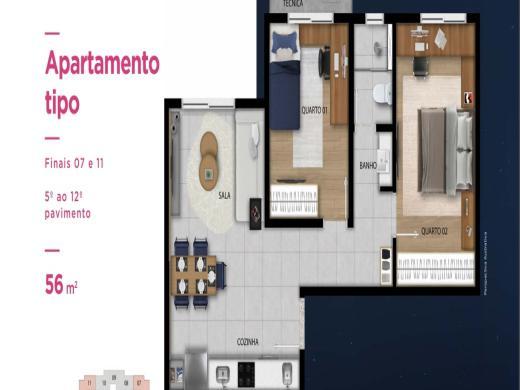 Apartamento, Lourdes, 2 Quartos, 1 Vaga