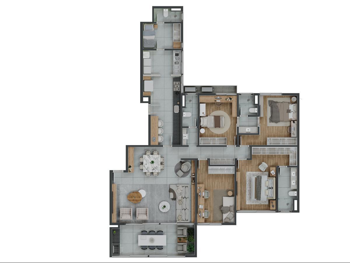 Apartamento, Serra do Curral Del Rey, 4 Quartos, 3 Vagas, 1 Suíte