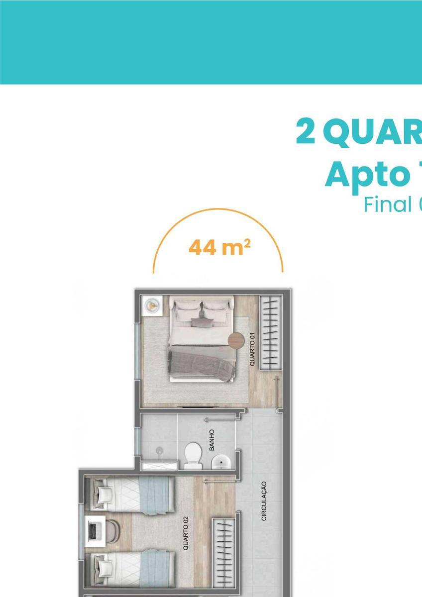 Apartamento, São Gabriel, 2 Quartos, 1 Vaga
