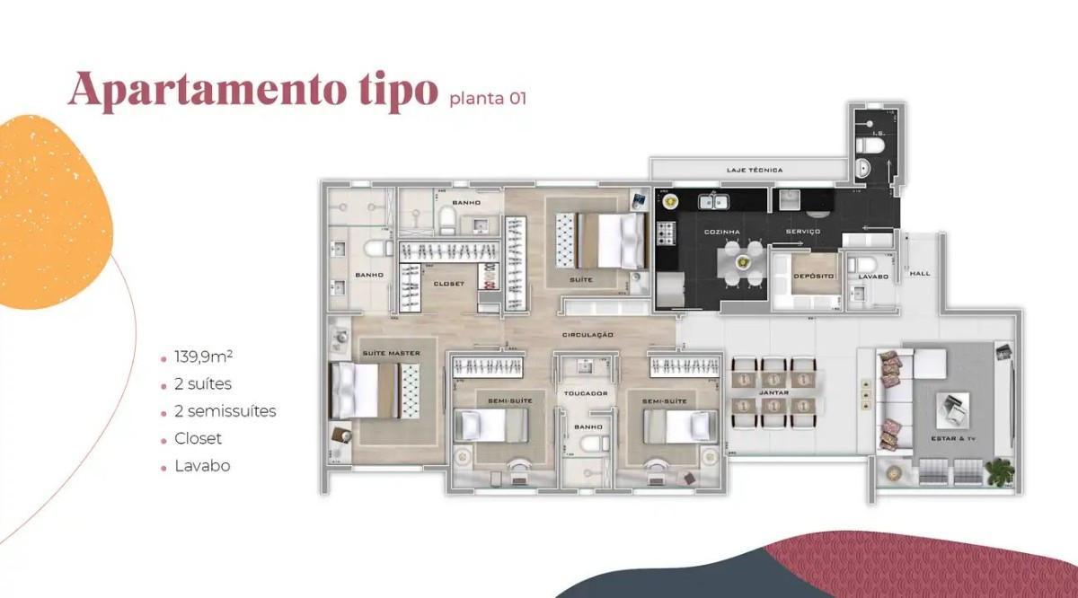Apartamento, Cidade Nova, 4 Quartos, 3 Vagas, 4 Suítes