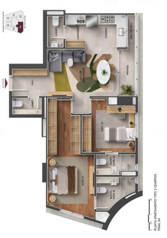 Apartamento, Vale do Sereno, 2 Quartos, 1 Vaga, 2 Suítes