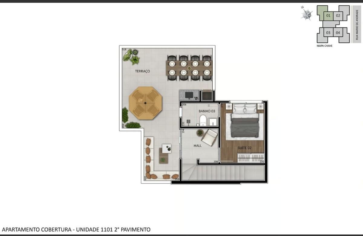 Apartamento, Santa Branca, 2 Quartos, 1 Vaga, 1 Suíte