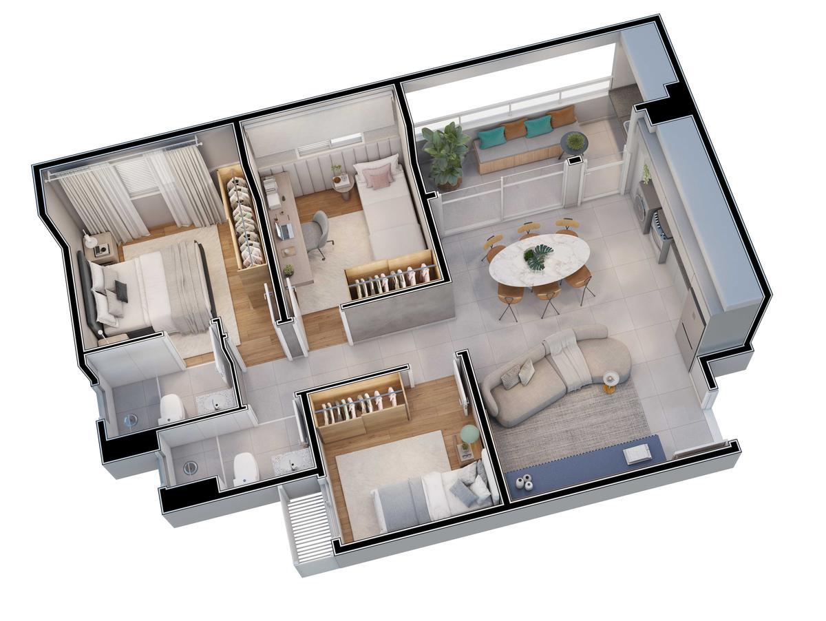 Apartamento, Santa Terezinha, 2 Quartos, 1 Vaga, 1 Suíte